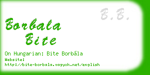 borbala bite business card